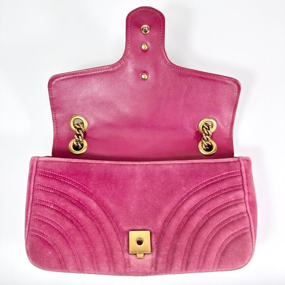 Gucci GG Marmont Velvet Matelasse Small Shoulder Bag - Picture 9 of 15